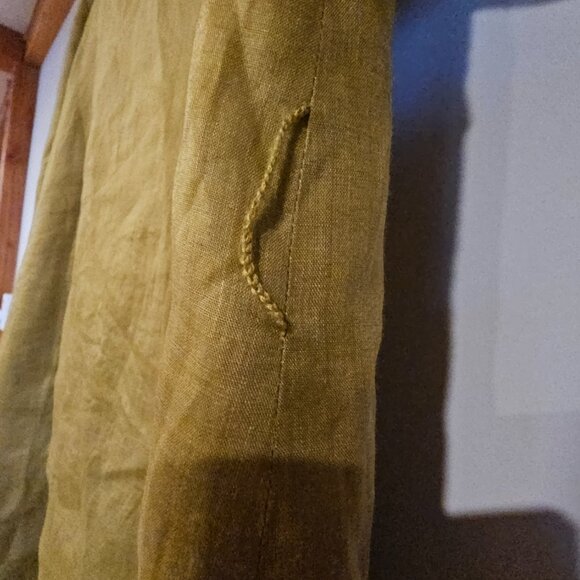 Max Mara Green Silk and Linen Dress - Picture 4 of 12